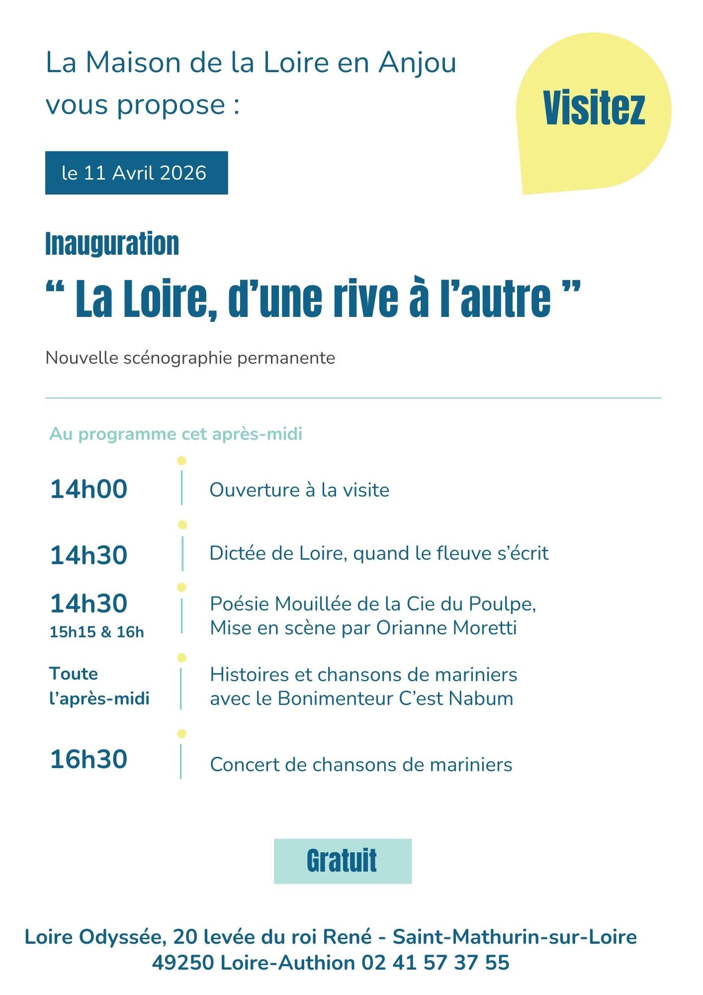 Inauguration 11 Avril 2026 Prog