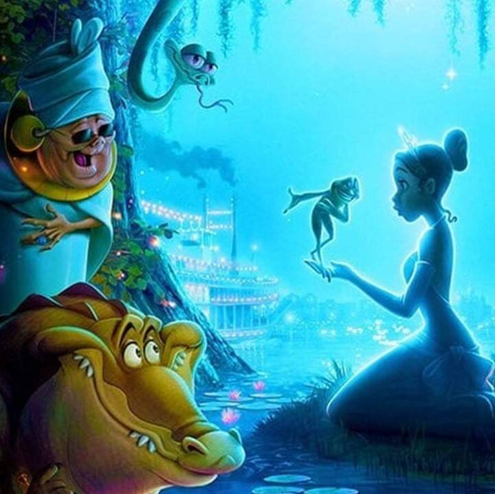 princesse et grenouille carré